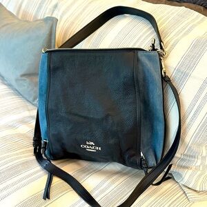 🍁FALL CLEANOUT- MAKE AN OFFER! 🍁 Coach denim and leather satchel/crossbody